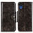 Leather Case Stands Flip Cover Holder M12L for Samsung Galaxy A03 Core Brown