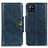 Leather Case Stands Flip Cover Holder M12L for Samsung Galaxy A22 4G Blue