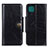 Leather Case Stands Flip Cover Holder M12L for Samsung Galaxy A22 5G Black