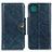 Leather Case Stands Flip Cover Holder M12L for Samsung Galaxy A22 5G Blue