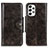 Leather Case Stands Flip Cover Holder M12L for Samsung Galaxy A23 4G Bronze