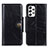 Leather Case Stands Flip Cover Holder M12L for Samsung Galaxy A53 5G Black