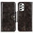 Leather Case Stands Flip Cover Holder M12L for Samsung Galaxy A53 5G Bronze
