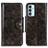 Leather Case Stands Flip Cover Holder M12L for Samsung Galaxy F23 5G Bronze