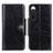 Leather Case Stands Flip Cover Holder M12L for Sony Xperia 10 IV SO-52C Black