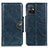 Leather Case Stands Flip Cover Holder M12L for Vivo iQOO Z6 5G Blue