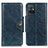 Leather Case Stands Flip Cover Holder M12L for Vivo T1 5G India Blue