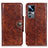 Leather Case Stands Flip Cover Holder M12L for Xiaomi Mi 12T Pro 5G Brown