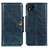 Leather Case Stands Flip Cover Holder M12L for Xiaomi POCO C3 Blue