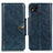 Leather Case Stands Flip Cover Holder M12L for Xiaomi POCO C31 Blue