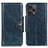 Leather Case Stands Flip Cover Holder M12L for Xiaomi Poco F5 5G Blue