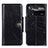 Leather Case Stands Flip Cover Holder M12L for Xiaomi Poco X4 Pro 5G Black