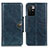 Leather Case Stands Flip Cover Holder M12L for Xiaomi Redmi 10 (2022) Blue