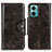 Leather Case Stands Flip Cover Holder M12L for Xiaomi Redmi 10 5G Bronze