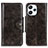 Leather Case Stands Flip Cover Holder M12L for Xiaomi Redmi 12 4G Bronze