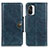 Leather Case Stands Flip Cover Holder M12L for Xiaomi Redmi K40 5G Blue