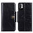 Leather Case Stands Flip Cover Holder M12L for Xiaomi Redmi Note 10 JE 5G Black