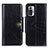 Leather Case Stands Flip Cover Holder M12L for Xiaomi Redmi Note 10 Pro 4G Black