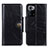 Leather Case Stands Flip Cover Holder M12L for Xiaomi Redmi Note 10 Pro 5G Black