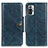 Leather Case Stands Flip Cover Holder M12L for Xiaomi Redmi Note 10 Pro Max Blue