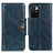 Leather Case Stands Flip Cover Holder M12L for Xiaomi Redmi Note 11 4G (2021) Blue
