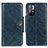 Leather Case Stands Flip Cover Holder M12L for Xiaomi Redmi Note 11 5G Blue