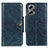 Leather Case Stands Flip Cover Holder M12L for Xiaomi Redmi Note 11T Pro+ Plus 5G Blue