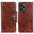 Leather Case Stands Flip Cover Holder M12L for Xiaomi Redmi Note 12 Turbo 5G Brown