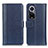 Leather Case Stands Flip Cover Holder M13L for Huawei Honor 50 5G Blue