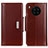 Leather Case Stands Flip Cover Holder M13L for Huawei Honor 50 Lite Brown