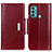 Leather Case Stands Flip Cover Holder M13L for Motorola Moto G60 Red