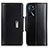 Leather Case Stands Flip Cover Holder M13L for Oppo A16s Black