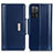 Leather Case Stands Flip Cover Holder M13L for Oppo A55 5G Blue