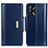 Leather Case Stands Flip Cover Holder M13L for Oppo A74 4G Blue