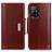 Leather Case Stands Flip Cover Holder M13L for Oppo A94 5G Brown