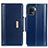 Leather Case Stands Flip Cover Holder M13L for Oppo Reno5 F Blue