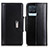 Leather Case Stands Flip Cover Holder M13L for Realme 8 Pro Black