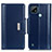 Leather Case Stands Flip Cover Holder M13L for Realme C21 Blue