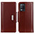 Leather Case Stands Flip Cover Holder M13L for Realme Narzo 30 5G Brown