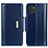 Leather Case Stands Flip Cover Holder M13L for Samsung Galaxy A03 Blue