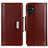 Leather Case Stands Flip Cover Holder M13L for Samsung Galaxy A04s Brown