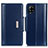 Leather Case Stands Flip Cover Holder M13L for Samsung Galaxy A22 4G Blue