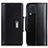 Leather Case Stands Flip Cover Holder M13L for Samsung Galaxy M32 4G Black