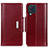 Leather Case Stands Flip Cover Holder M13L for Samsung Galaxy M32 4G Red