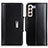 Leather Case Stands Flip Cover Holder M13L for Samsung Galaxy S21 FE 5G Black