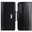 Leather Case Stands Flip Cover Holder M13L for Sony Xperia 1 III Black