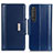 Leather Case Stands Flip Cover Holder M13L for Sony Xperia 1 III Blue