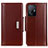 Leather Case Stands Flip Cover Holder M13L for Xiaomi Mi 11T 5G Brown