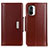 Leather Case Stands Flip Cover Holder M13L for Xiaomi Mi 11X 5G Brown