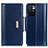 Leather Case Stands Flip Cover Holder M13L for Xiaomi Redmi 10 4G Blue